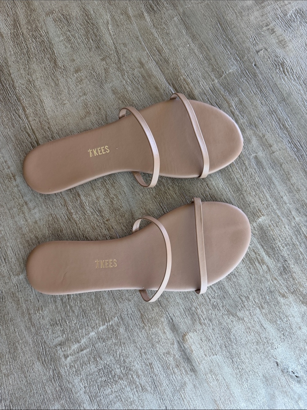 TKEES ( never worn) Minimal Double-Strap Slide Sandals - Picture 2 of 4
